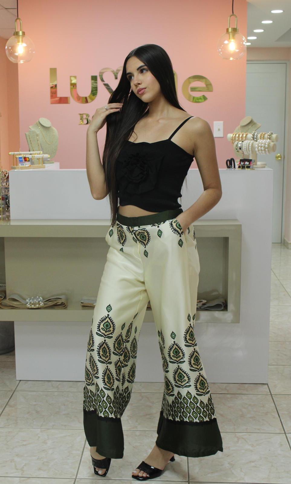 Print Palazzo Long Pant
