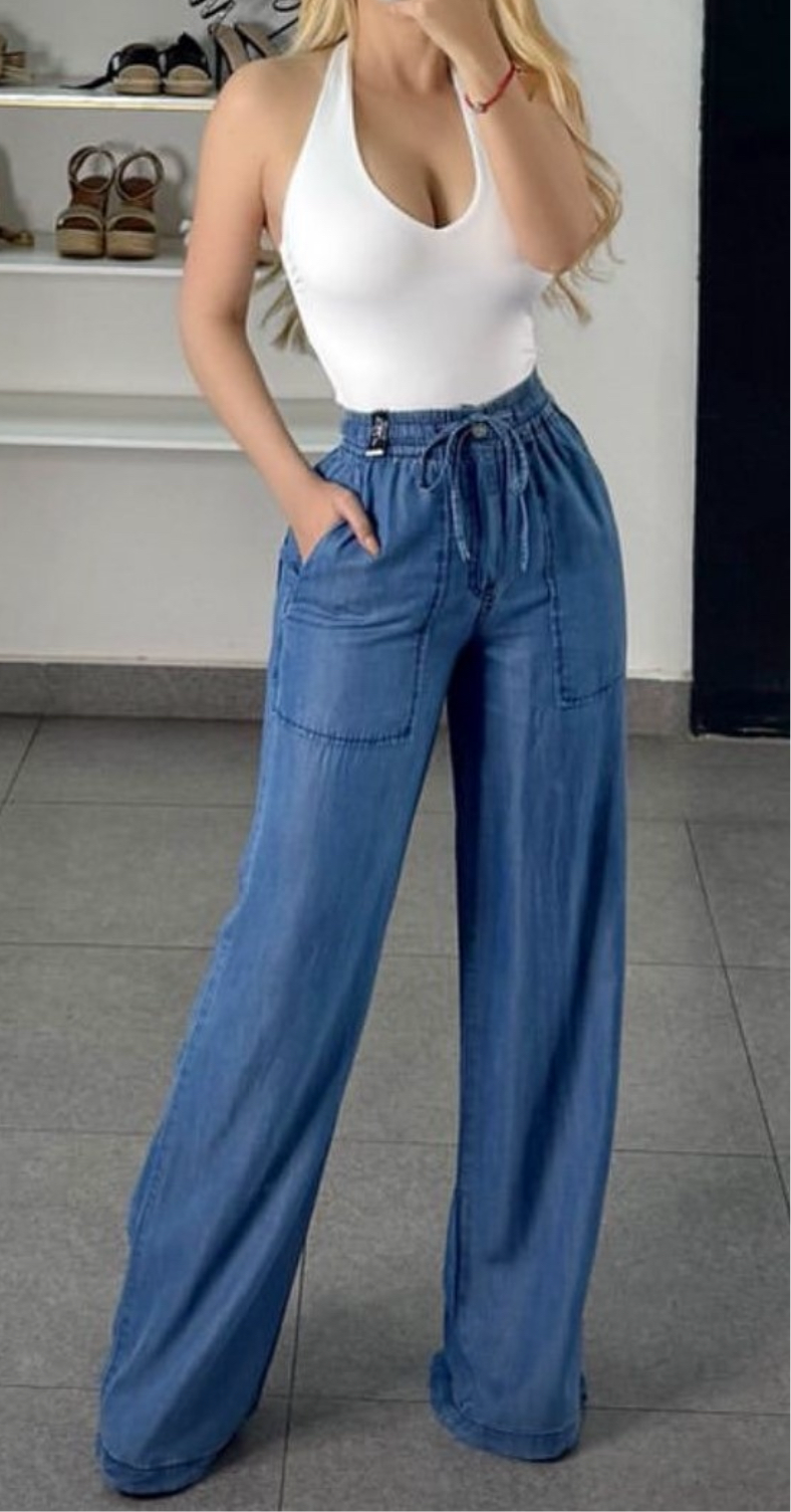 Tencel Straight Pants