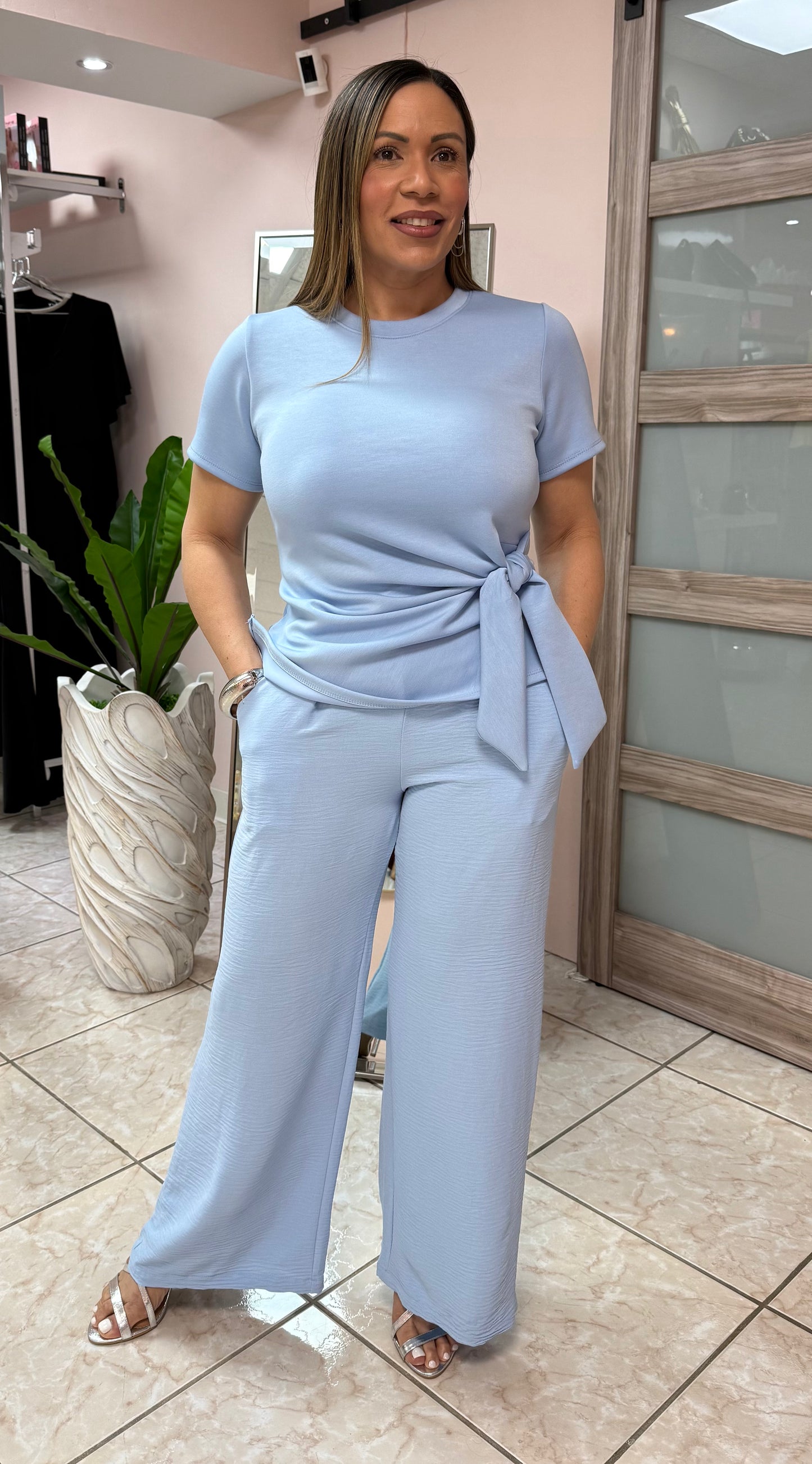 Light Blue Top & Pant Set NEW DROP