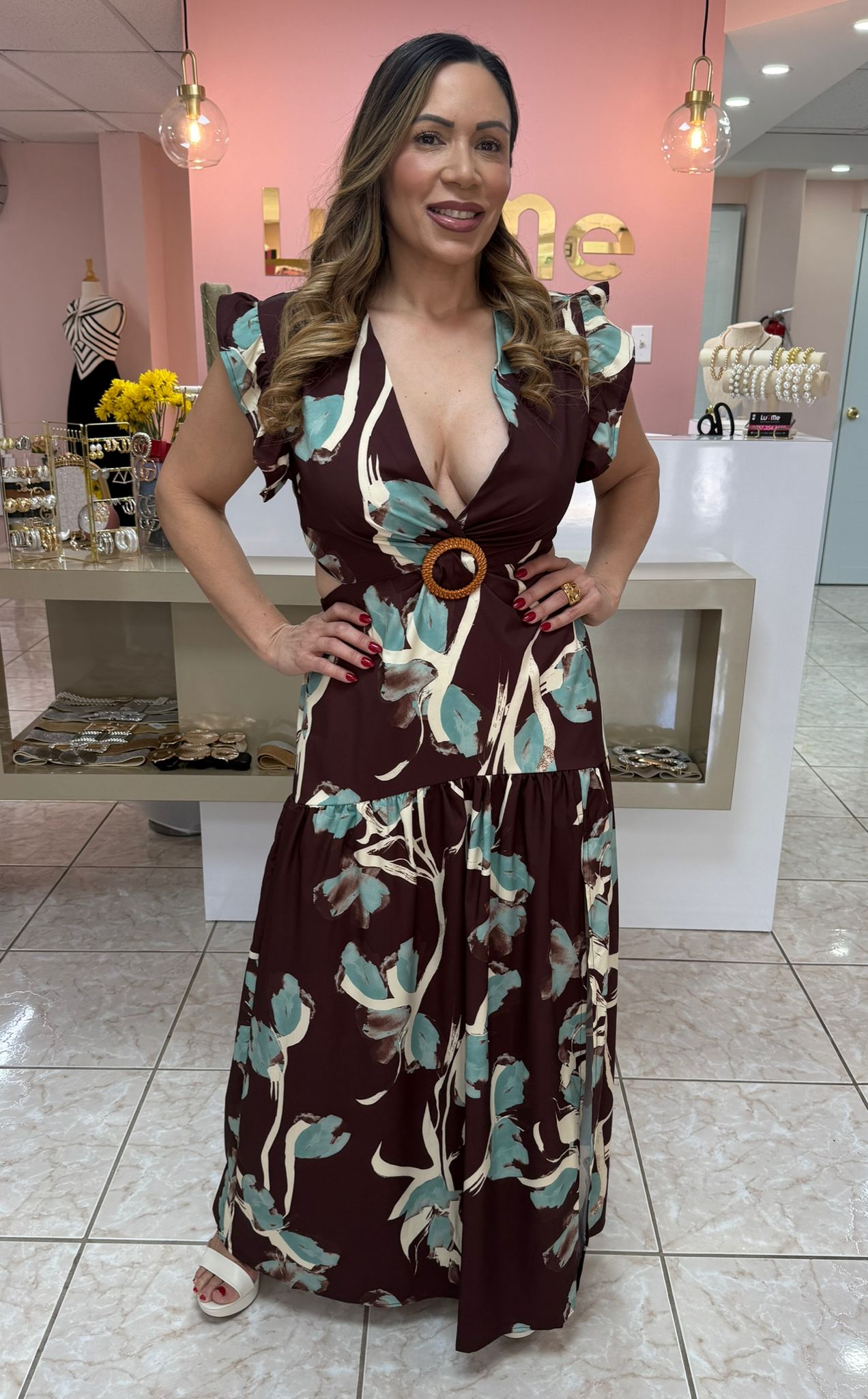 Brown Italian Dress