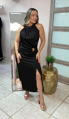 Olivia Black Midi Dress