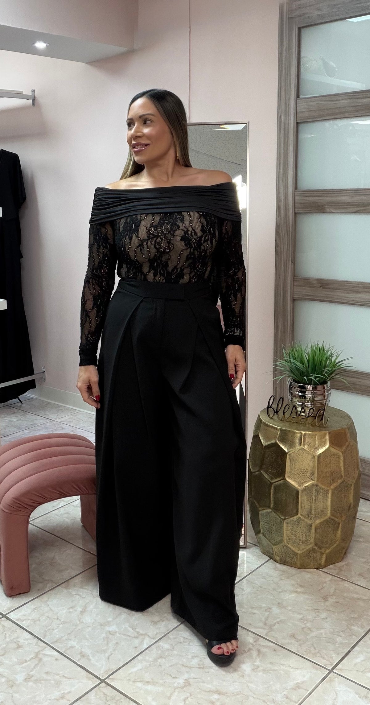 Black palazzo pant