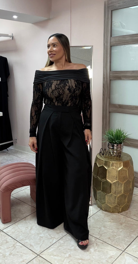 Black palazzo pant