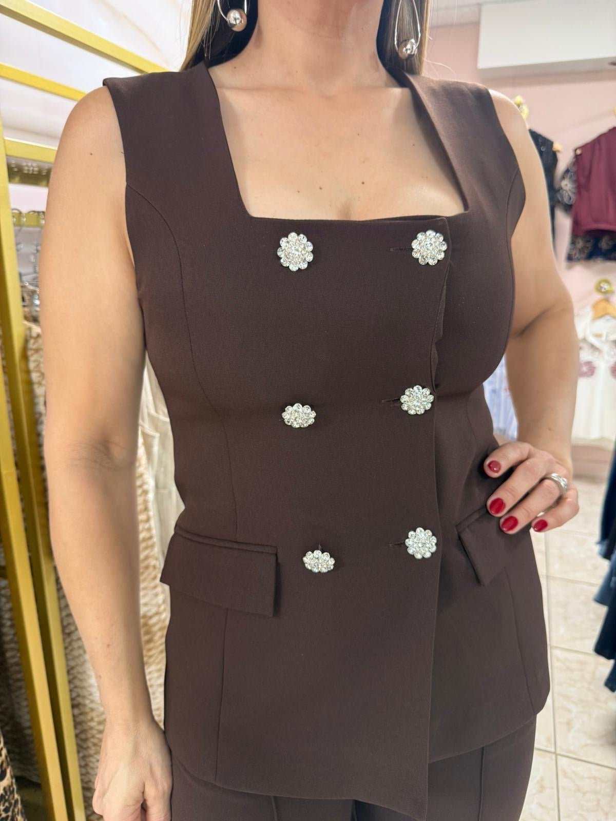 Brown Two Pieces Set