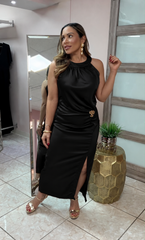 Olivia Black Midi Dress