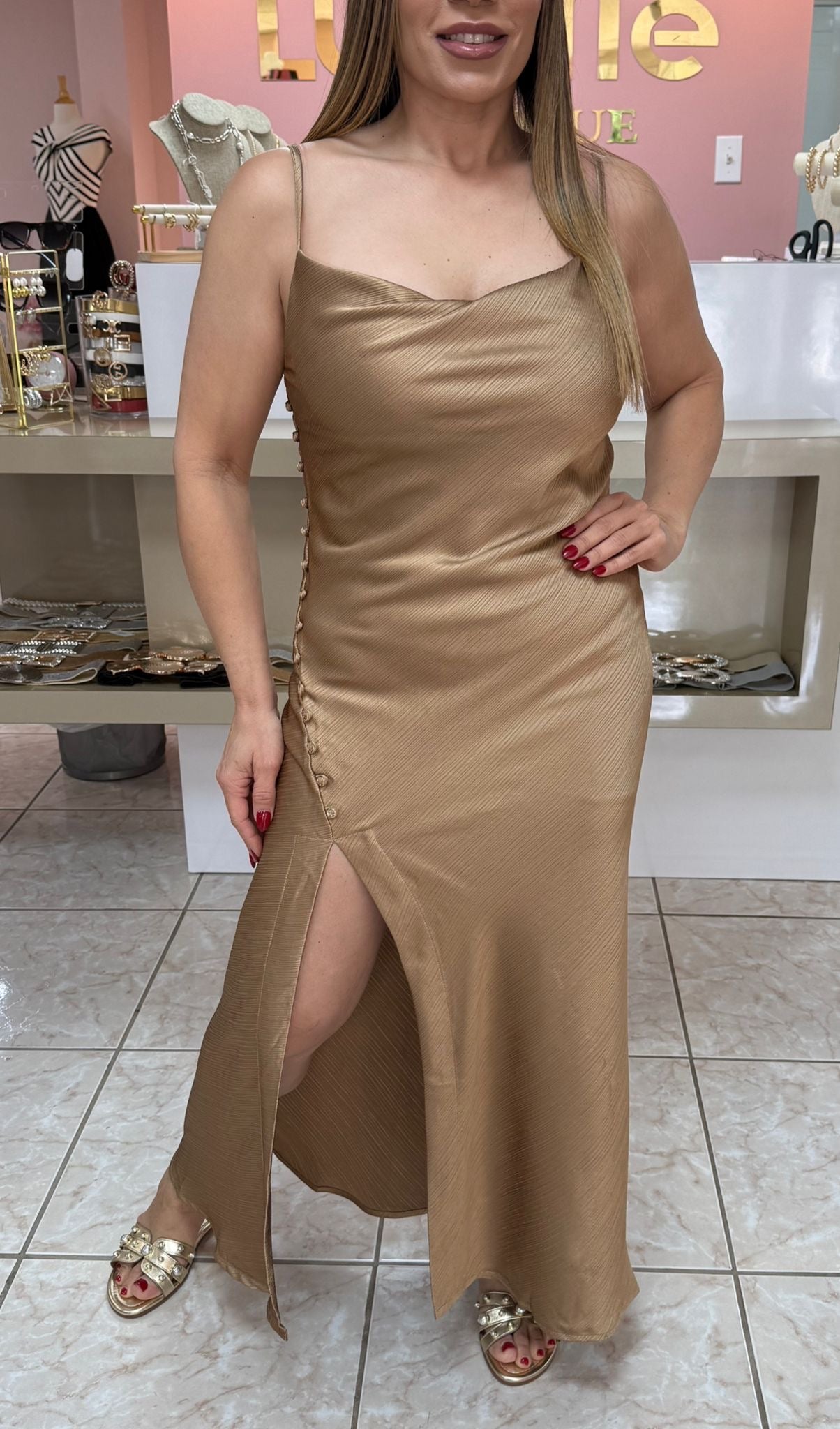 Camel Maxi Dress