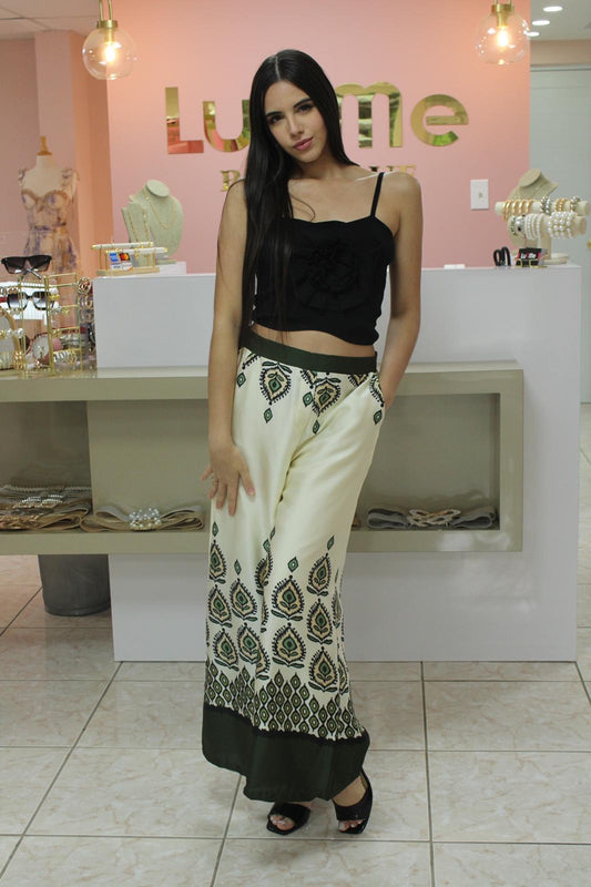Print Palazzo Long Pant
