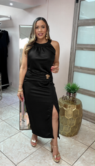 Olivia Black Midi Dress