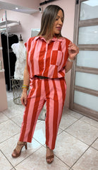 Red/Pink Top & Pant Set