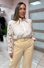 White Embroidery Top