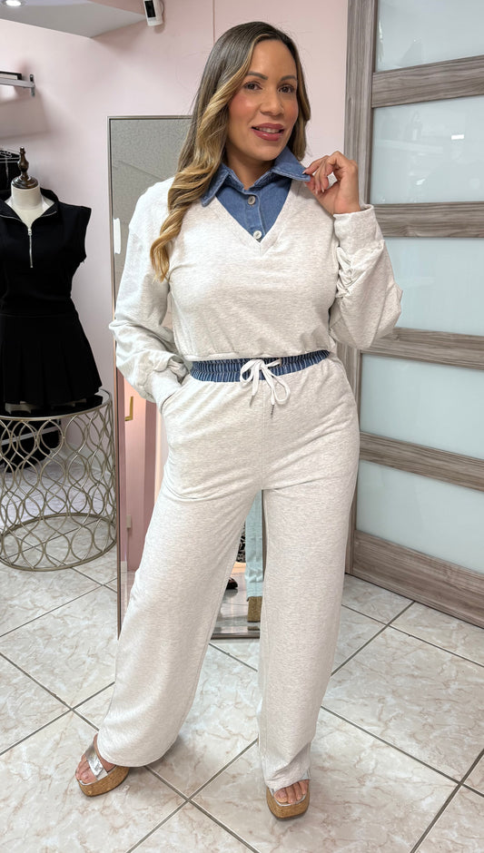Grey/Denim Travel Set