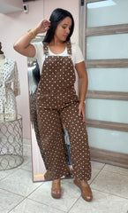 Brown Polka Dots Jumpsuit