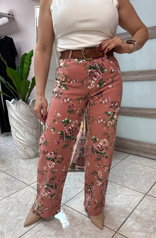 Flowers Denim Pant