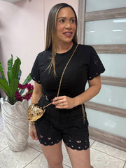 Black Top & Short Set