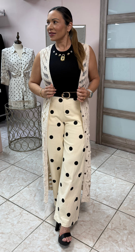 Zahira Ivory Chrochet Tunic