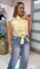 Karla Sleeveless Yellow Top