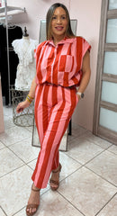 Red/Pink Top & Pant Set