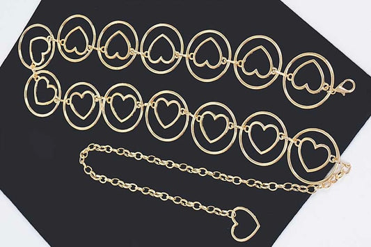 Circle Heart  Chain Belt