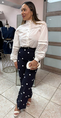 White Embroidery Top