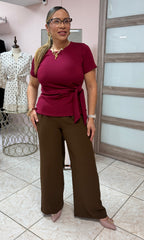 Aura Burgundy Top