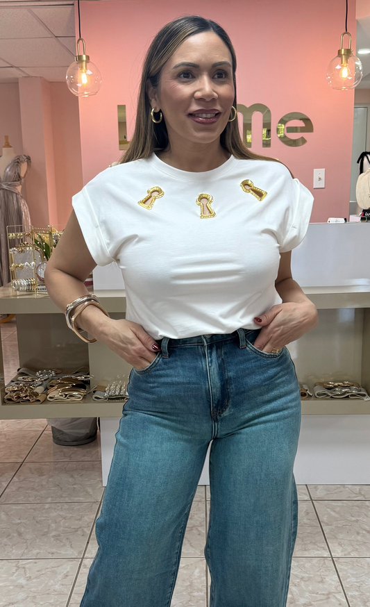 Lorena Keyhole Detail Top