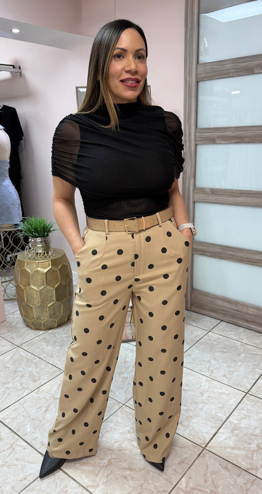 Camel Polka Dots Pant