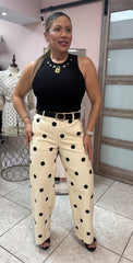 Ivory Polka Dots Pant