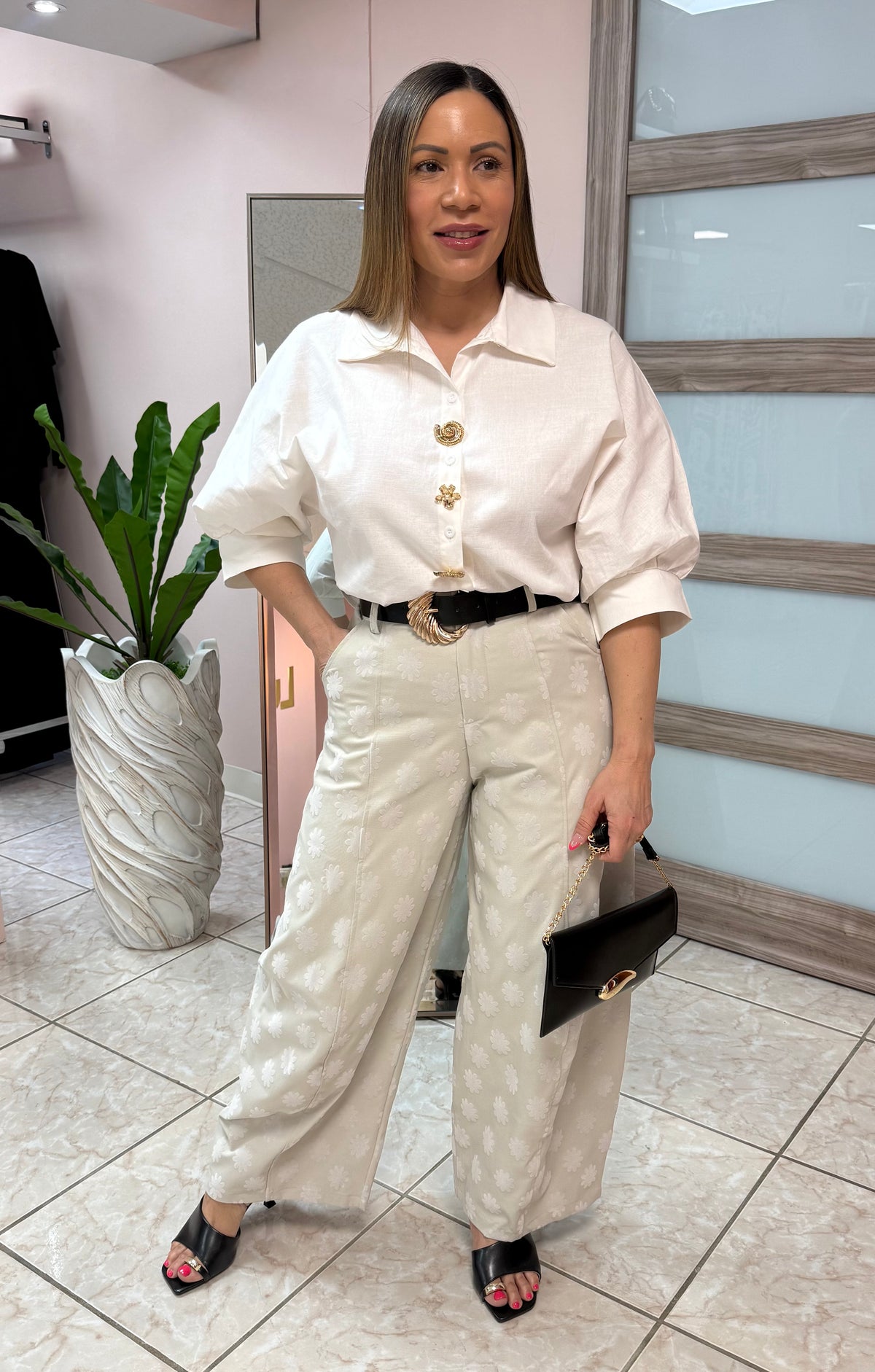 Olive Barrel Pant with Belt NEW DROP
