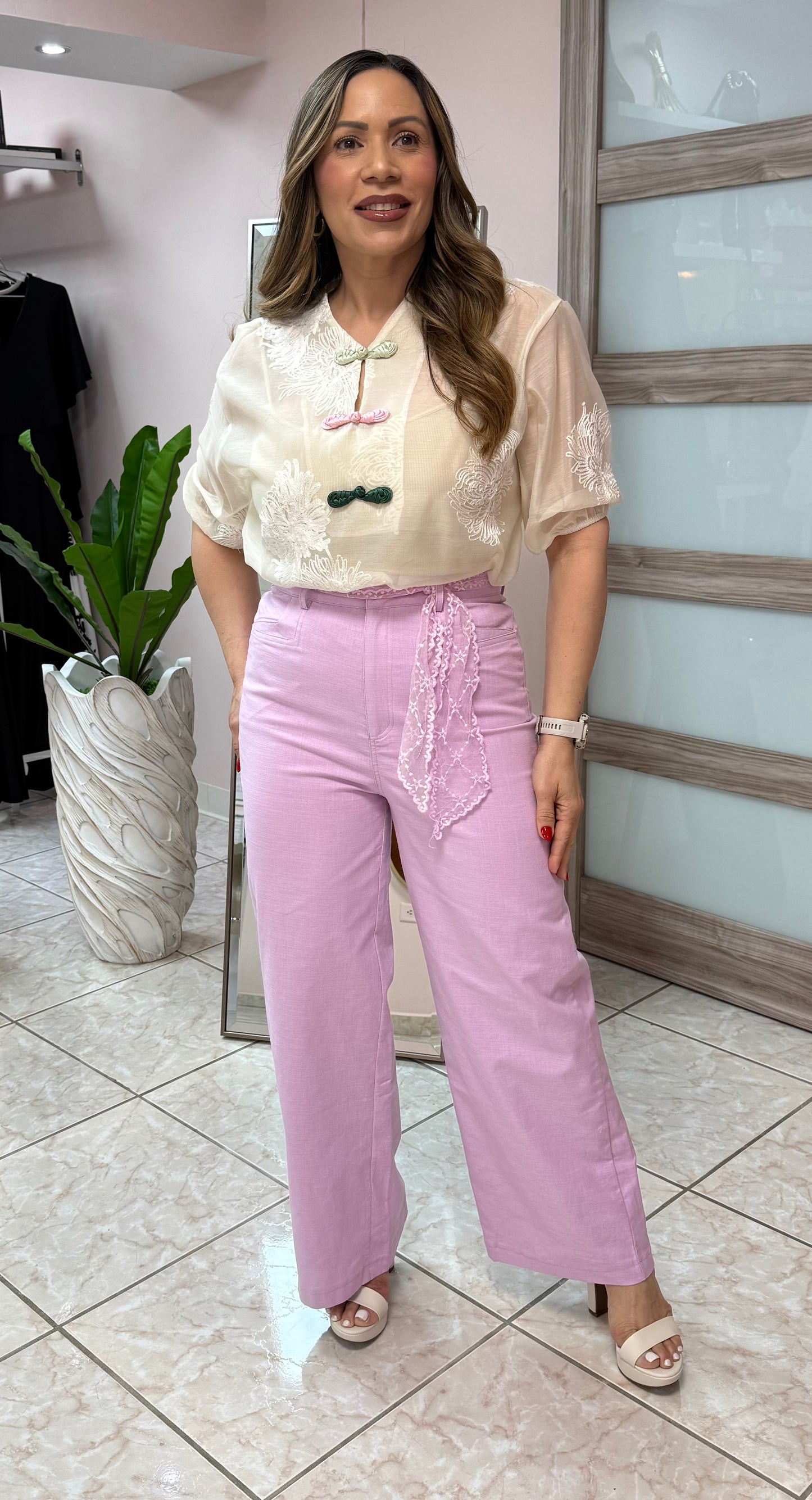 Light Violet Linen Pant NEW DROP