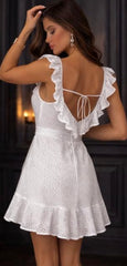 White Embroidery Short Dress NEW DROP
