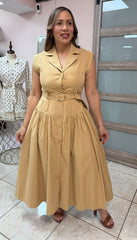 Amanda Camel Maxi Dress