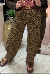 Animal Print Barrel Pant