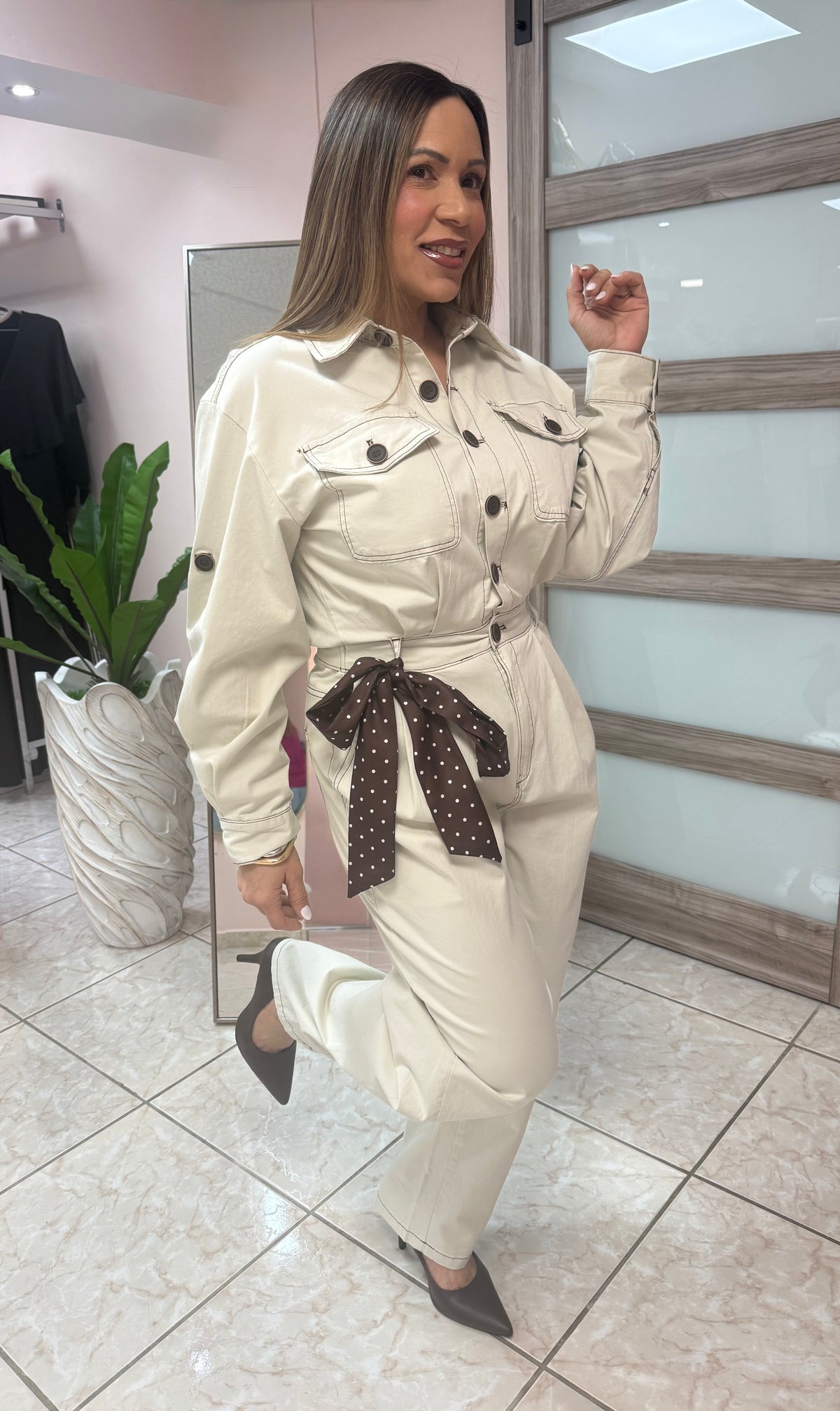 Gabriela Beige Jumpsuit NEW DROP