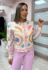 Embroidery Print Jacket