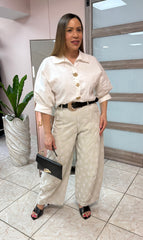 Olive Barrel Pant with Belt NEW DROP