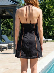 Black Halter Mini Dress