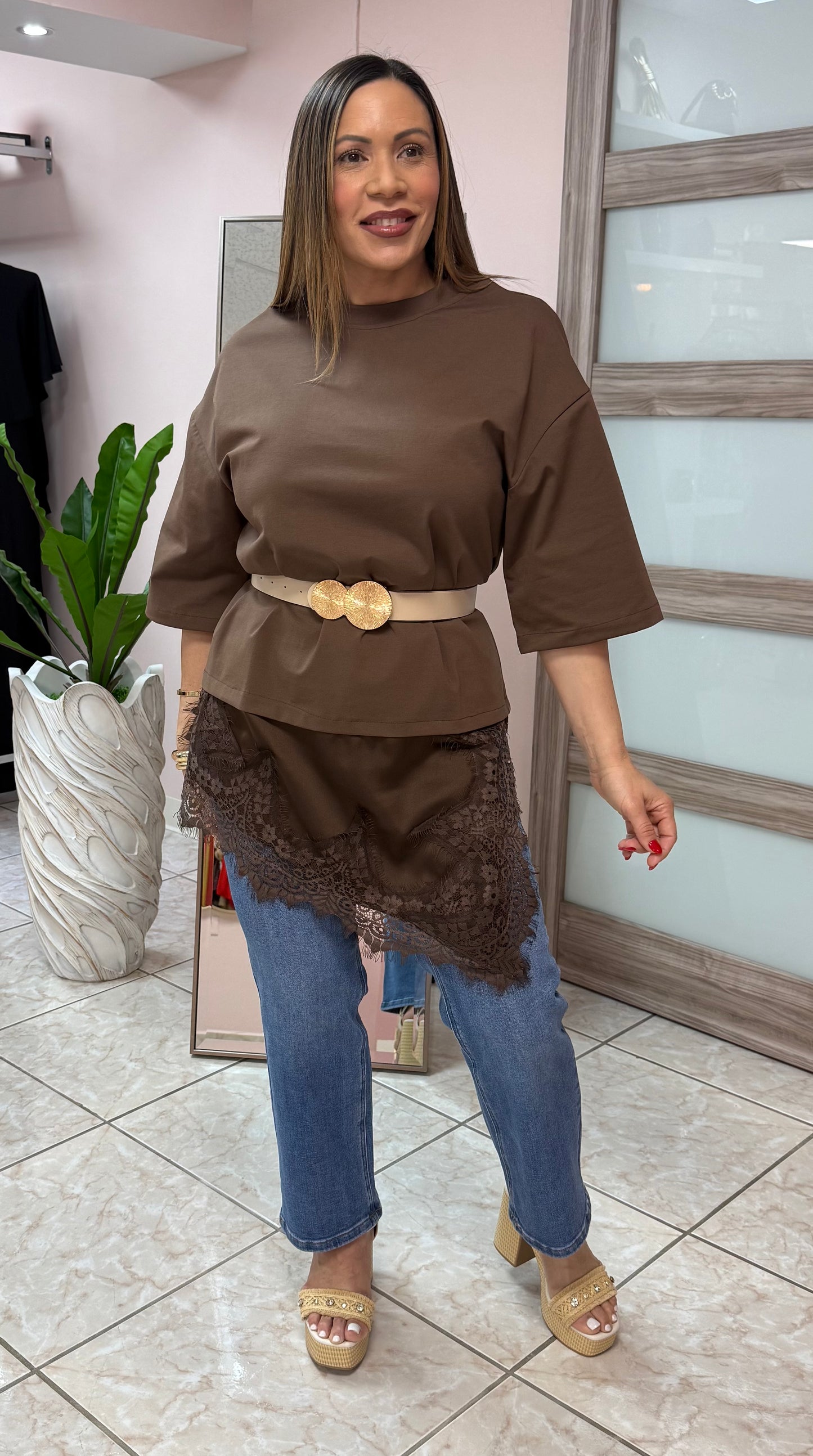 Chocolate Oversize Top