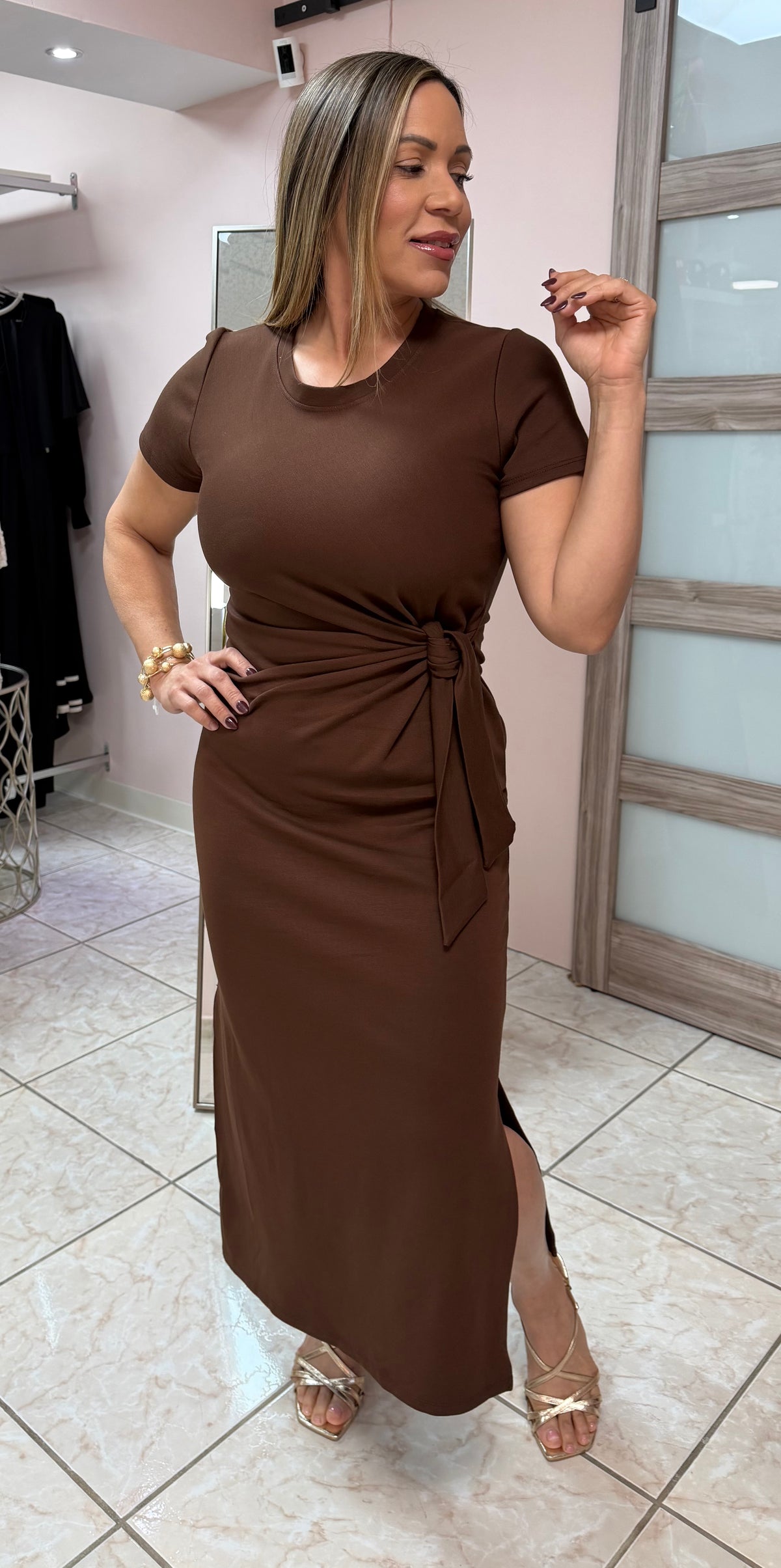 Alana Brown Dress