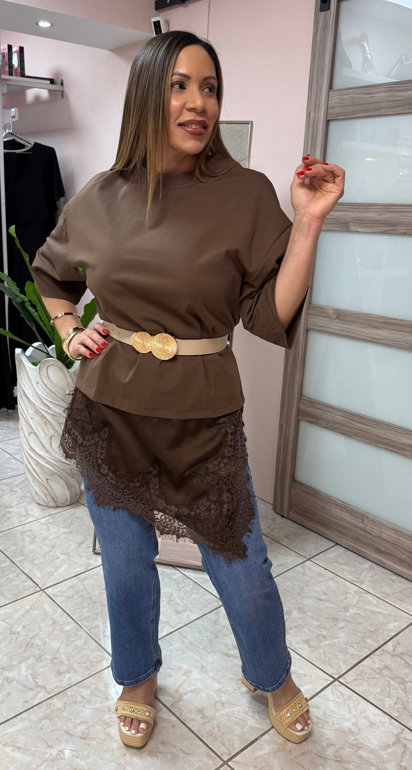 Chocolate Oversize Top