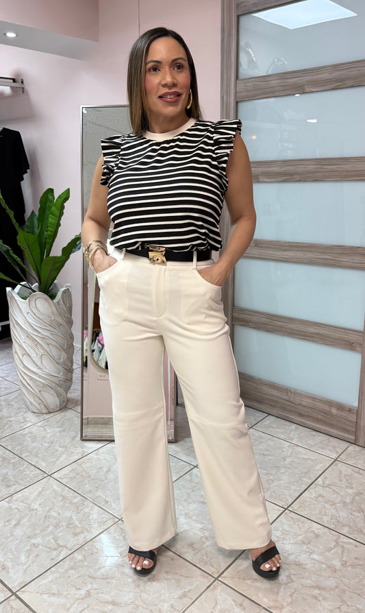 Ivory Highwaist Pant NEW DROP