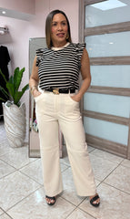 Ivory Highwaist Pant NEW DROP