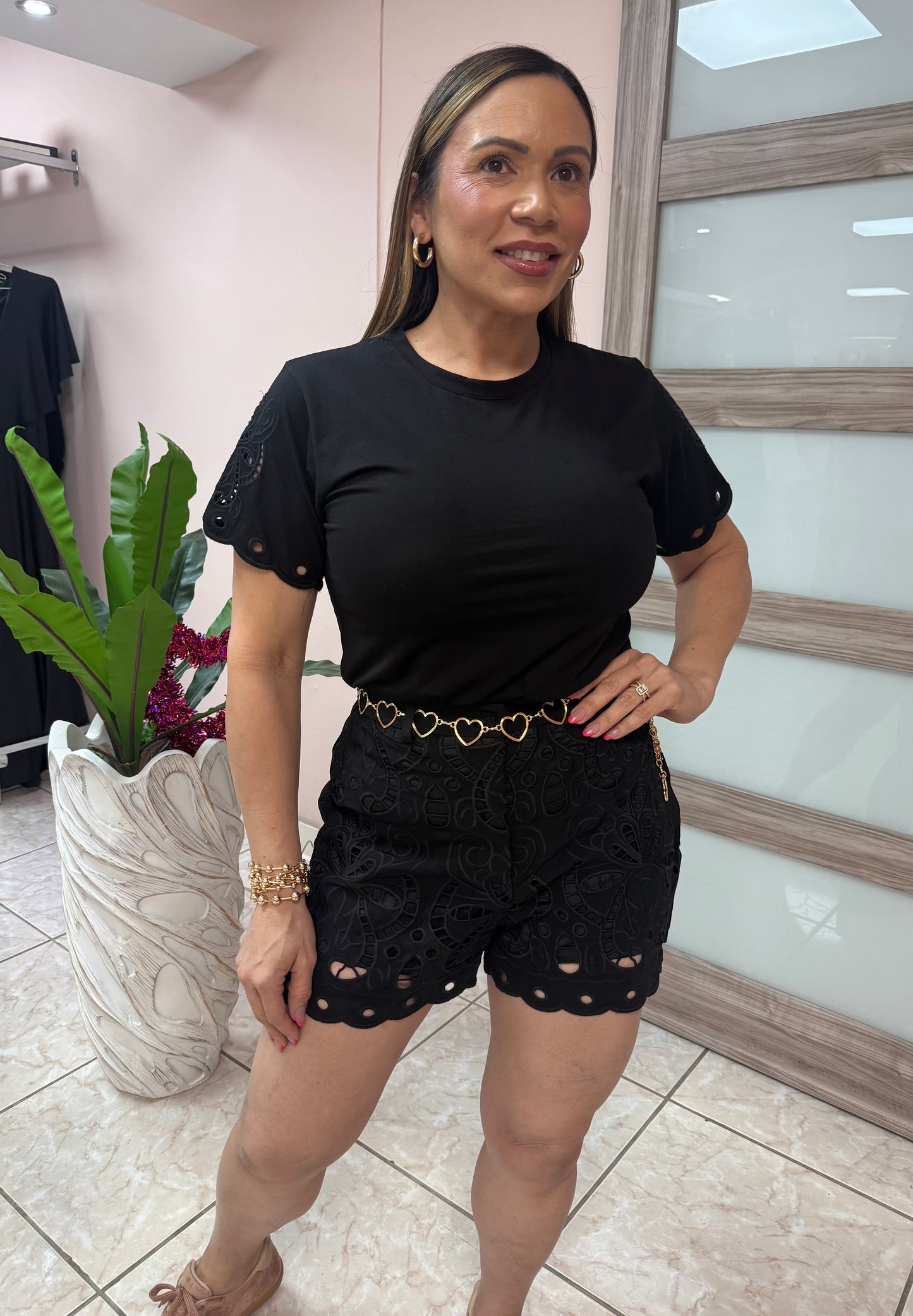 Black Top & Short Set