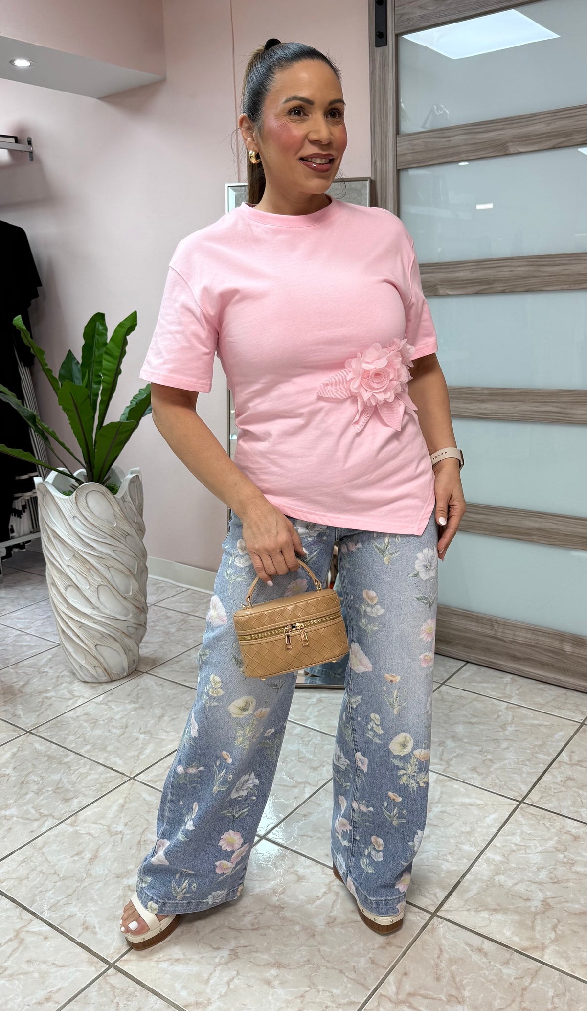 Pink Flower Top