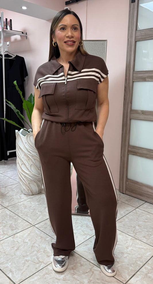 Chocolate Travel Pant Set