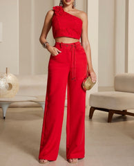 Red Top & Pant Set