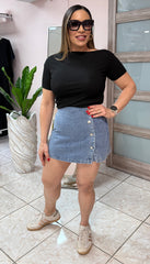 Light Denim Skort
