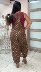 Brown Polka Dots Jumpsuit