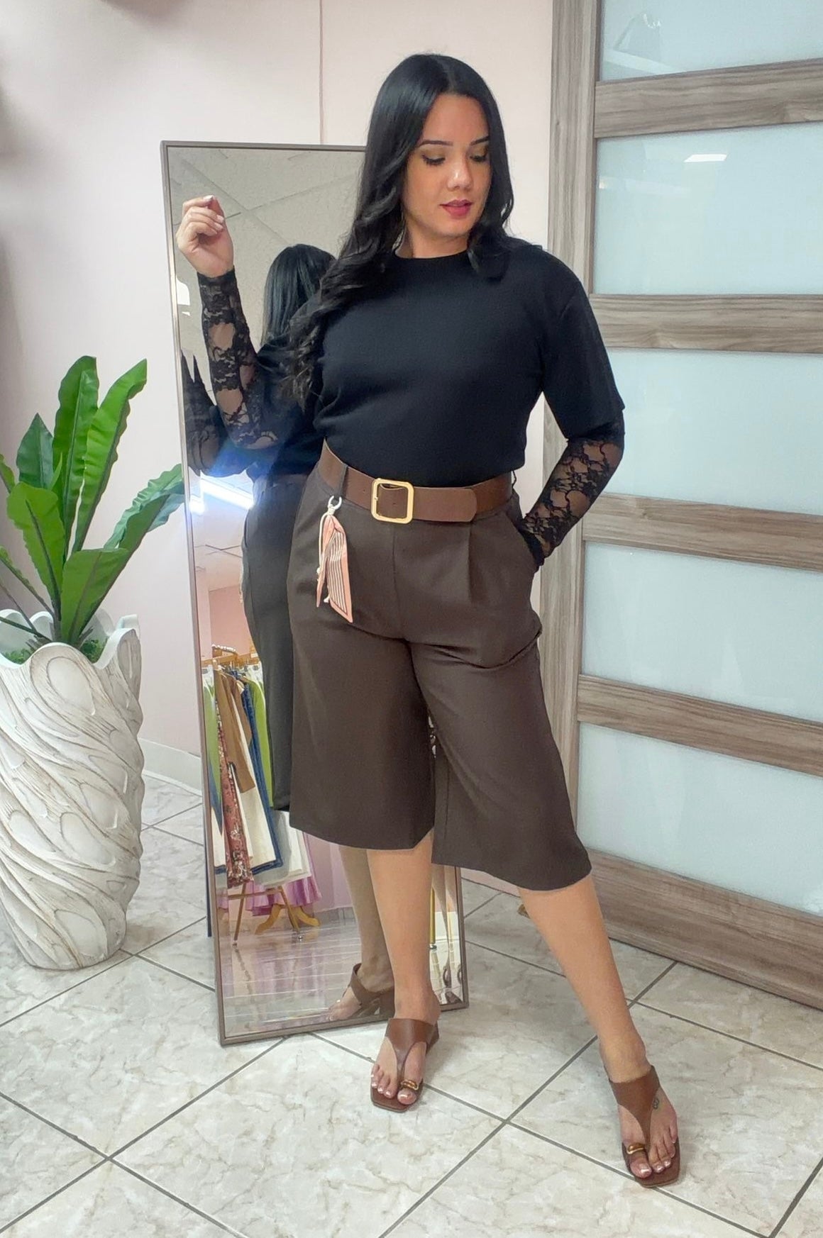 Bermuda with Belt Pant