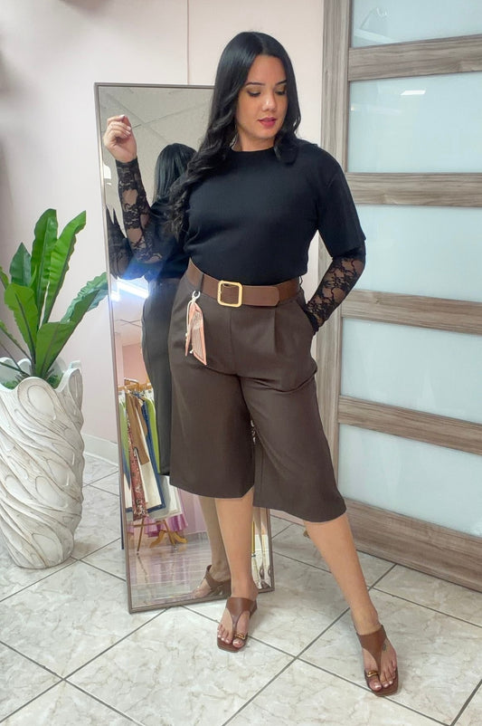 Bermuda with Belt Pant