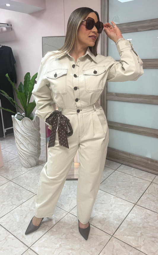 Gabriela Beige Jumpsuit NEW DROP